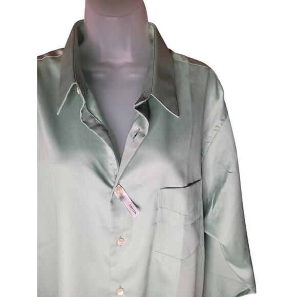 Geoffrey Beene Mens Shirt Long Sleeve Olive Green No Wrinkle NWT XL - Picture 2 of 5